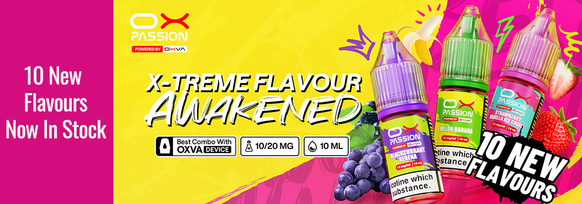 Ox Passion - 10 New Flavours Available in 10m & 20mg - Order