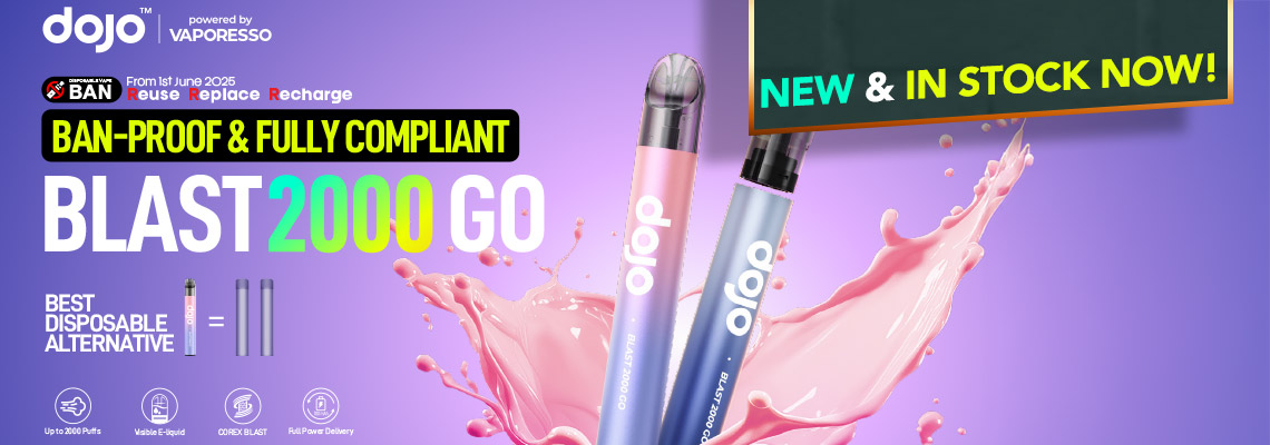 New Dojo Blast 2000 Go Transparent Pod & Refill 20mg - Order