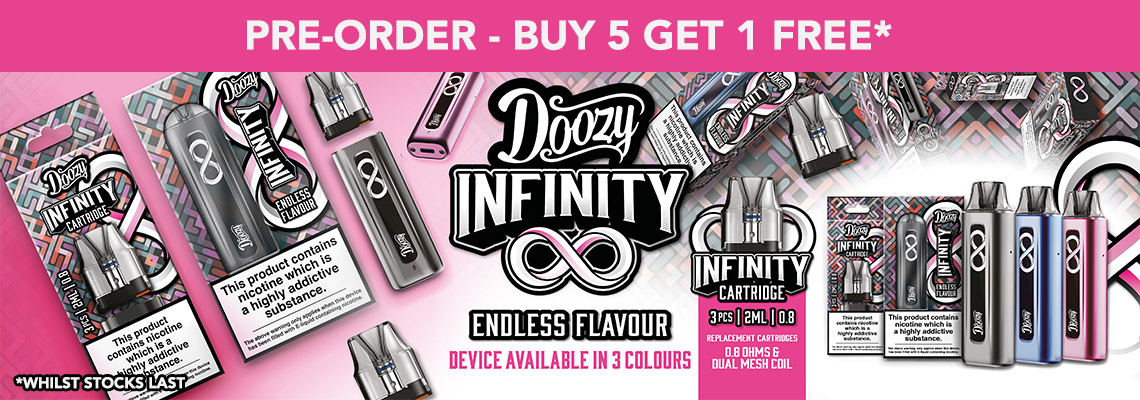 New Doozy Infinity Pod Kit Buy 5 Get 1 Free Whilst Stocks Last -