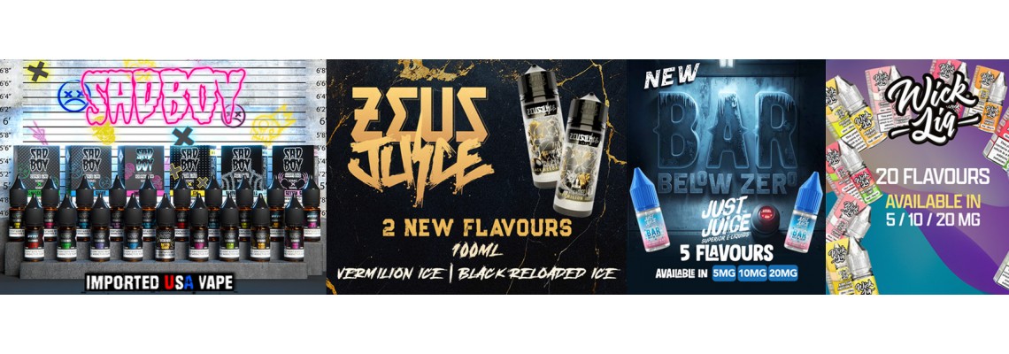 Brand new Liquid Ranges & Flavours - Order Now at Smoke Pure
